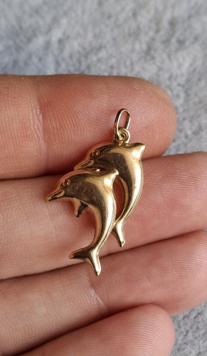 9ct yellow gold - gold, dolphin