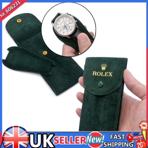 Rolexs green velvet pouch for - pouch,