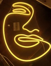 Face LED Neon Lights Ins Style Art Wall Decorative Lights 43x28cm