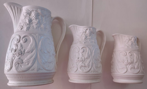 Vintage embossed white - 3, x