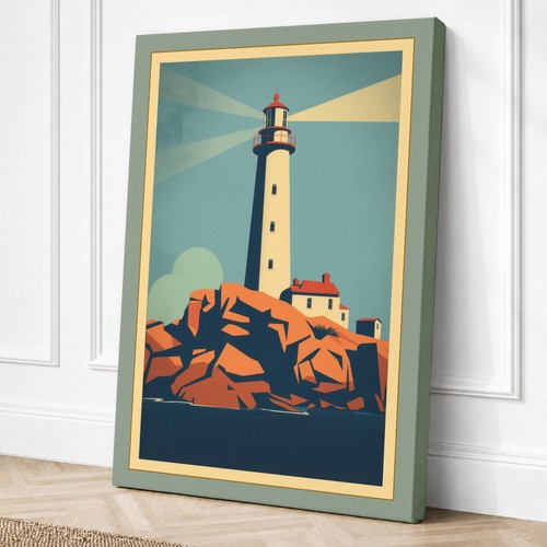 Steadfast lighthouse art deco - art,