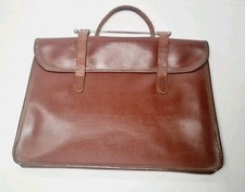 Vintage  Reddish Brown Leather Sheet Music Bag, Briefcase, Satchel Bag 