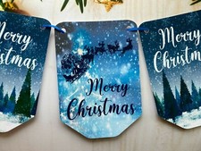 Merry Christmas Bunting Santa