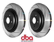 DBA 4000 Series Heavy Duty Curved Slot Rear Brake Discs for Vauxhall VXR8 07-09