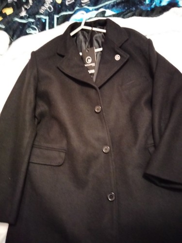 Mens black crombie overcoat - mens,