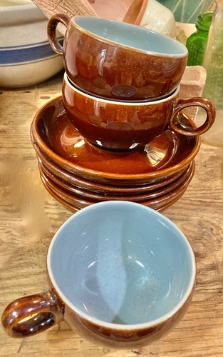 Vintage denby cups saucers - vintage,