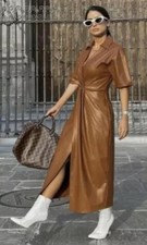 BNWT Zara Tan Faux Leather