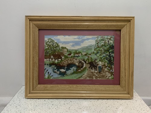 Vintage framed point tapestry - point, tapestry-