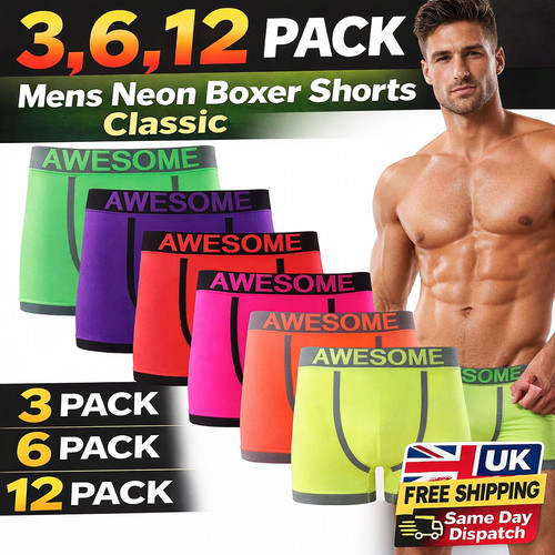 Pack mens neon boxer shorts - pack,