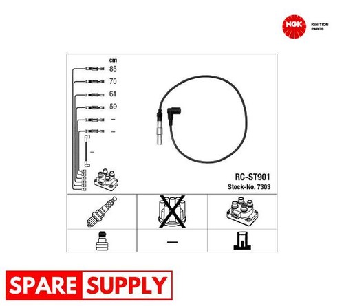 Ignition cable kit for - cable, vw