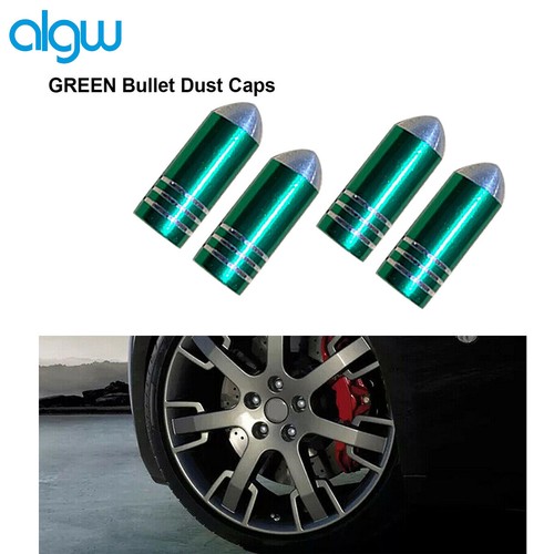 4pcs green bullet dust caps - bullet,