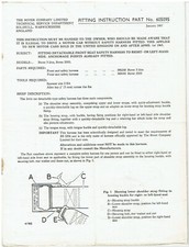 ROVER P6 2000 & P5 SALOON / COUPE 1967 SEAT BELT FITTING INSTRUCTIONS BULLETIN
