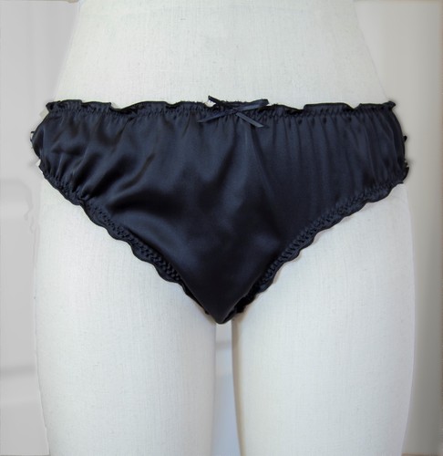 Silky satin thong - satin,