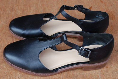 Clarks leather bar womens - leather, t