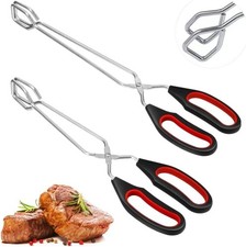 2pcs Stainless Steel Tongs 11"