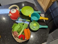 ELC Children's Play Utensils and Saucepans + Kettle, Vegetables Ikea Mixed Lot