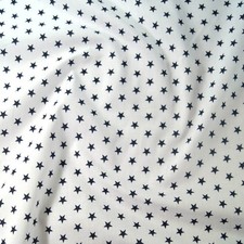 Navy Star Polycotton Fabric