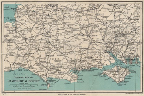 Touring map hampshire - map, of