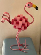 Modern art Ornament Large Metal Pink Flamingo