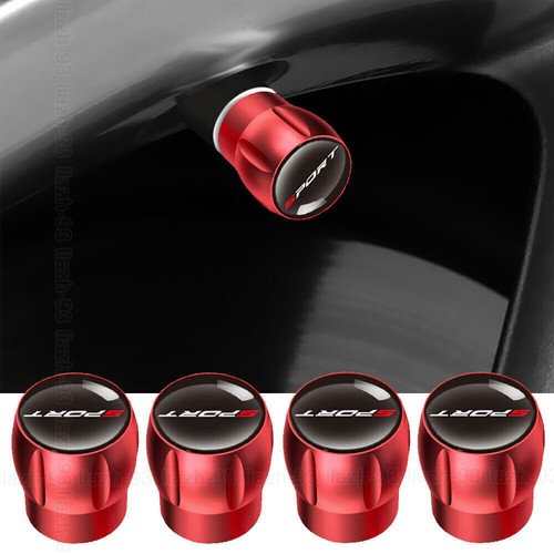 Red car tire valve - tire, caps