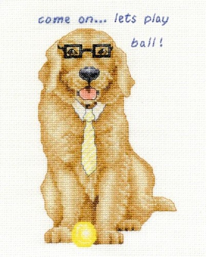 Golden retriever cross stitch - retriever,