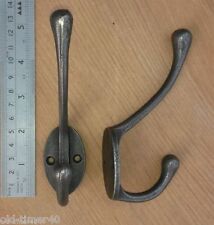 PACK OF 10 CAST VICTORIAN ANTIQUE IRON COAT & HAT HOOKS ReproductionScrews