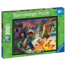 Ravensburger Monster Minecraft0 100 Pieces XXL Jigsaw Puzzles For Kids Ages 6+