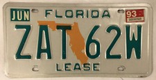 1993 RENTAL CAR license plate