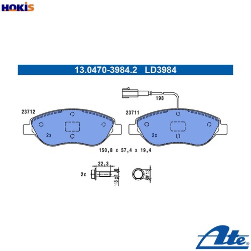 Brake pad set disc - pad,