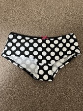 Women’s Black And White Spotty M&S Knickers Size 10-12 Brand New
