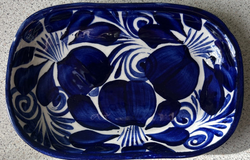 Blue white mexican talavera - white,
