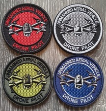 UAV Drone Pilot Hook & Loop Patch 8cm Diameter Tactical Morale FREE P&P