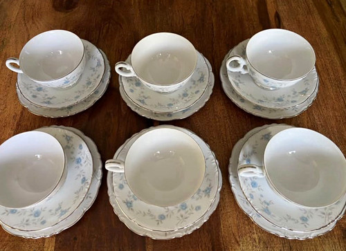 6pc ceramic floral - 6pc, &