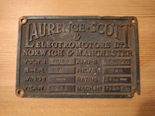 Vintage cast brass - cast, name