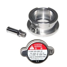 1-1/4" 32mm Aluminium Alloy Weld On Car Radiator Cap Filler Neck Natural