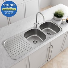 Stainless Steel 2 Bowl Double