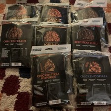 8 x  Ready To Eat Camping Hiking Food Meals Pouches MRE - Adventure Nutrition