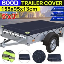 Blue Trailer Cover With Bungee