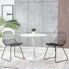 Wire mesh chairs - chairs, black