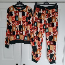 NEXT Womens Christmas Merry & Bright Cosy Pyjamas SIZE MEDIUM 12 - 14 New