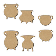 MDF Witches Cauldrons Wooden