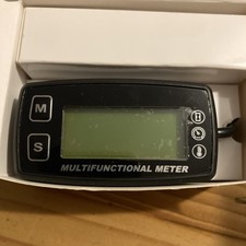 Engine Temperature Gauge Digital Hour Meter Tachometer,Rpm/Temp Alert,Backlit