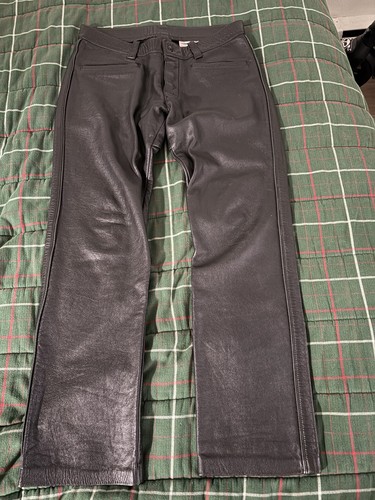 Leather pants green - mr, s
