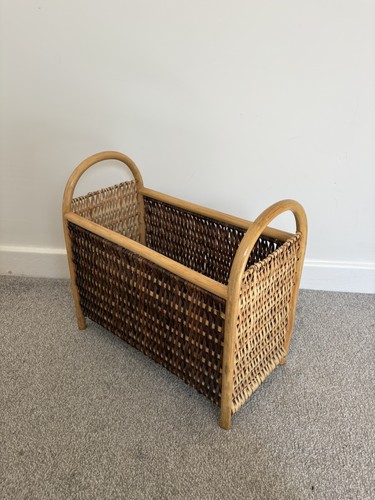 Vintage rattan wicker magazine - wicker,