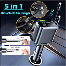 5-in-1 Retractable Car Charger