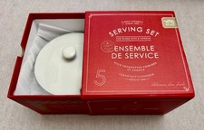 White Ceramic Pot and Food Warmer Set