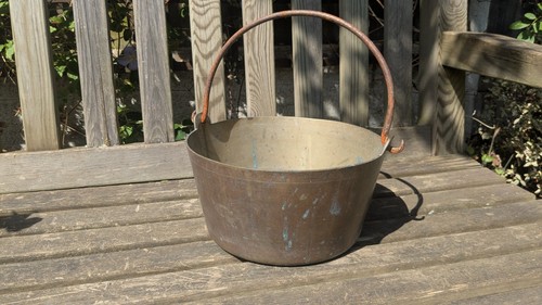 Vintage brass jam pan - brass, /