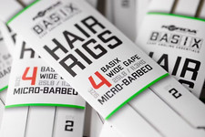 Korda Carp Fishing Basix Range - Ready Tied Wide Gape Hair Rigs - All Sizes