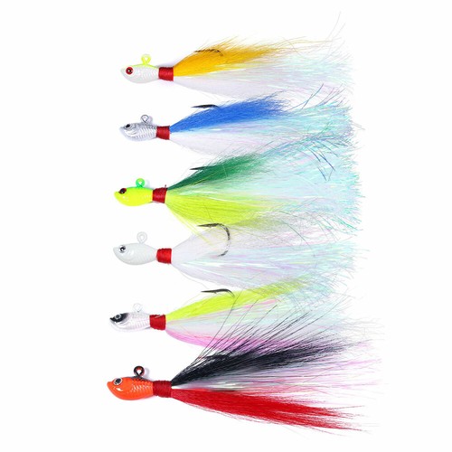 6pcs bucktail jigs - bucktail,