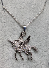 Beautiful Ladies girls white carrot gold plated horse pony necklace pendant 2041